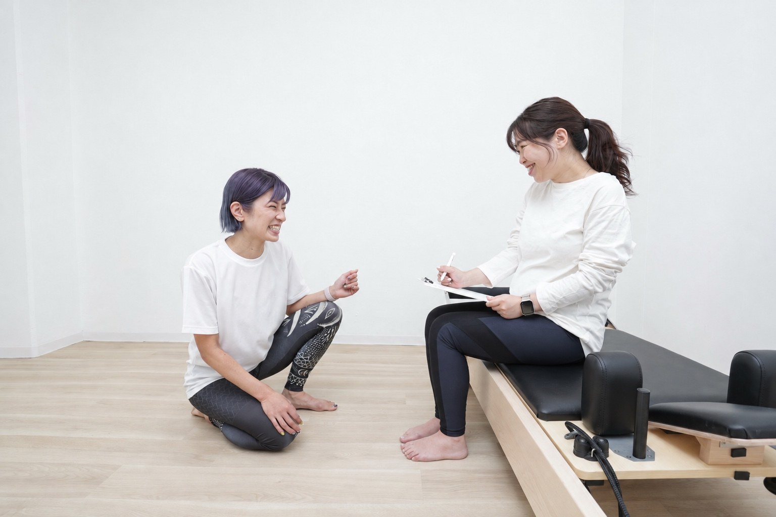 身体の悩みを伺うカウンセリングの様子